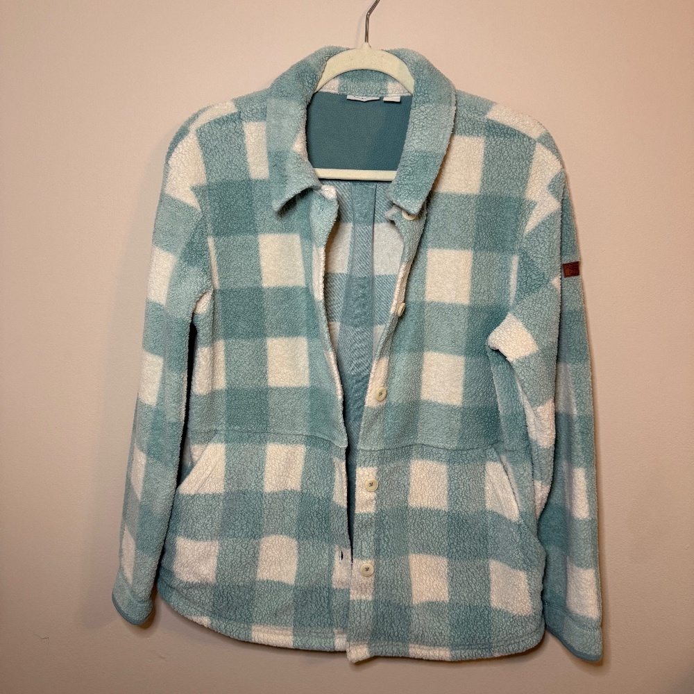 LL Bean Cozy Cottage Button Up Fleece
